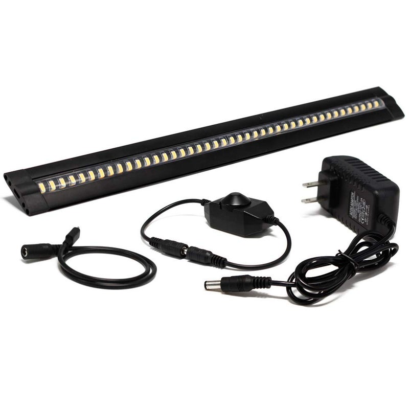 LEDLightsWorld 13 inch LED Under Cabinet Lighting, 12V 5W Ultra Thin Plug in Counter Light, Dimmable Warm White, CRI90 Under Counter Lights for Kitchen, Shelf, Workbench, Cupboard - Image 1